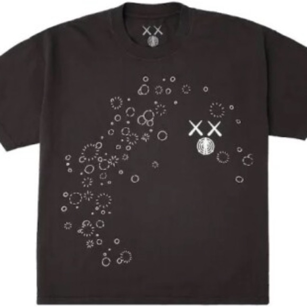 KAWS x Kid Cudi Astronaut Galaxy Tee – Black, Size S(Sealed)